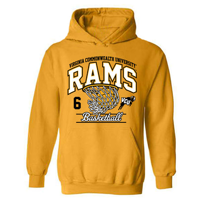 VCU - NCAA Men's Basketball : Terrence Hill Jr - Sports Shersey Hooded Sweatshirt