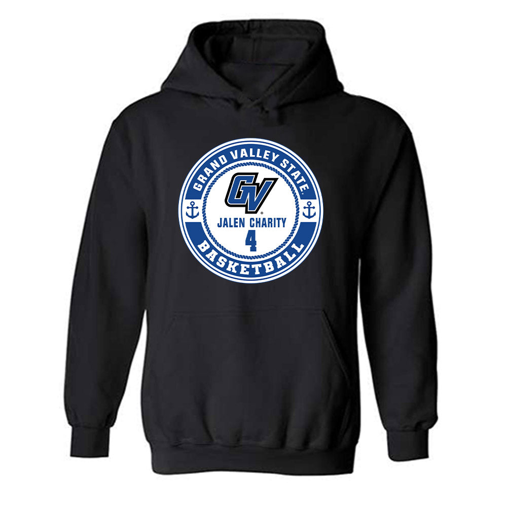 Grand Valley - NCAA Men's Basketball : Jalen Charity - Classic Fashion Shersey Hooded Sweatshirt-0