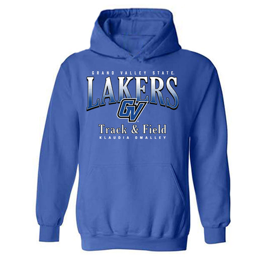 Grand Valley - NCAA Women's Track & Field : Klaudia OMalley - Classic Fashion Shersey Hooded Sweatshirt-0