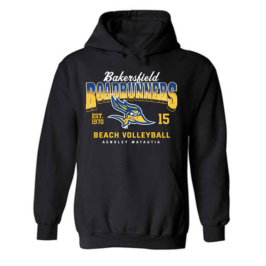 CSU Bakersfield - NCAA Beach Volleyball : Aensley Matautia - Classic Fashion Shersey Hooded Sweatshirt-0