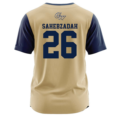 GWU - NCAA Baseball : Adham Sahebzadah - Gold Jersey