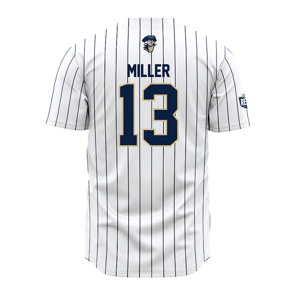 GWU - NCAA Baseball : Gavin Miller - White Pinstripe Jersey-1