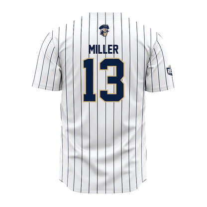 GWU - NCAA Baseball : Gavin Miller - White Pinstripe Jersey-1