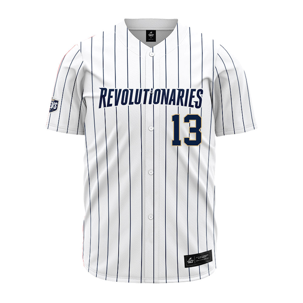 GWU - NCAA Baseball : Gavin Miller - White Pinstripe Jersey-0