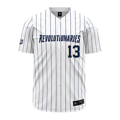 GWU - NCAA Baseball : Gavin Miller - White Pinstripe Jersey-0