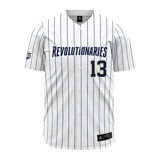 GWU - NCAA Baseball : Gavin Miller - White Pinstripe Jersey-0