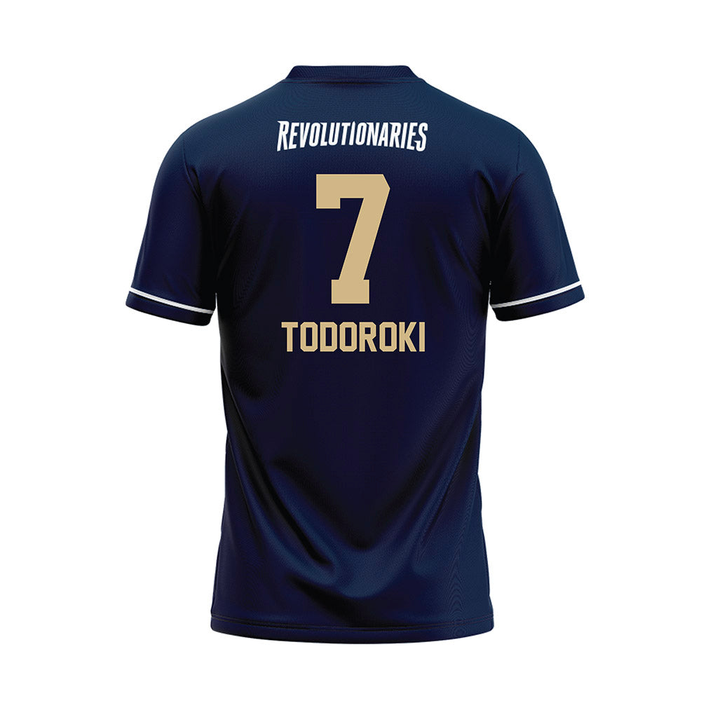 GWU - NCAA Softball : Emi Todoroki - Navy Baseball Jersey-1