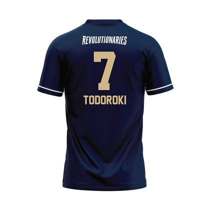 GWU - NCAA Softball : Emi Todoroki - Navy Baseball Jersey-1