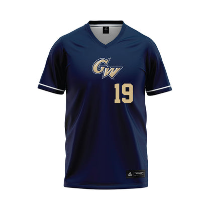 GWU - NCAA Softball : Katie Hendrickson - Navy Baseball Jersey-0