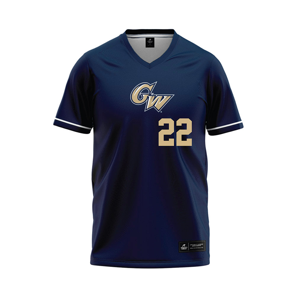 GWU - NCAA Softball : Madilyn Hernandez - Navy Jersey-0