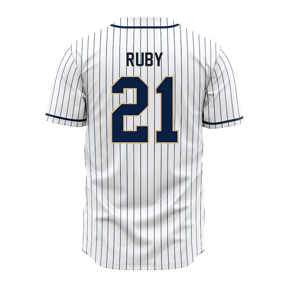 GWU - NCAA Softball : Isabella Ruby - White Pinstripe Jersey-1