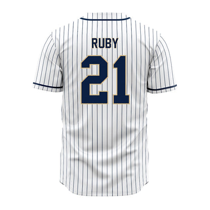 GWU - NCAA Softball : Isabella Ruby - White Pinstripe Jersey-1