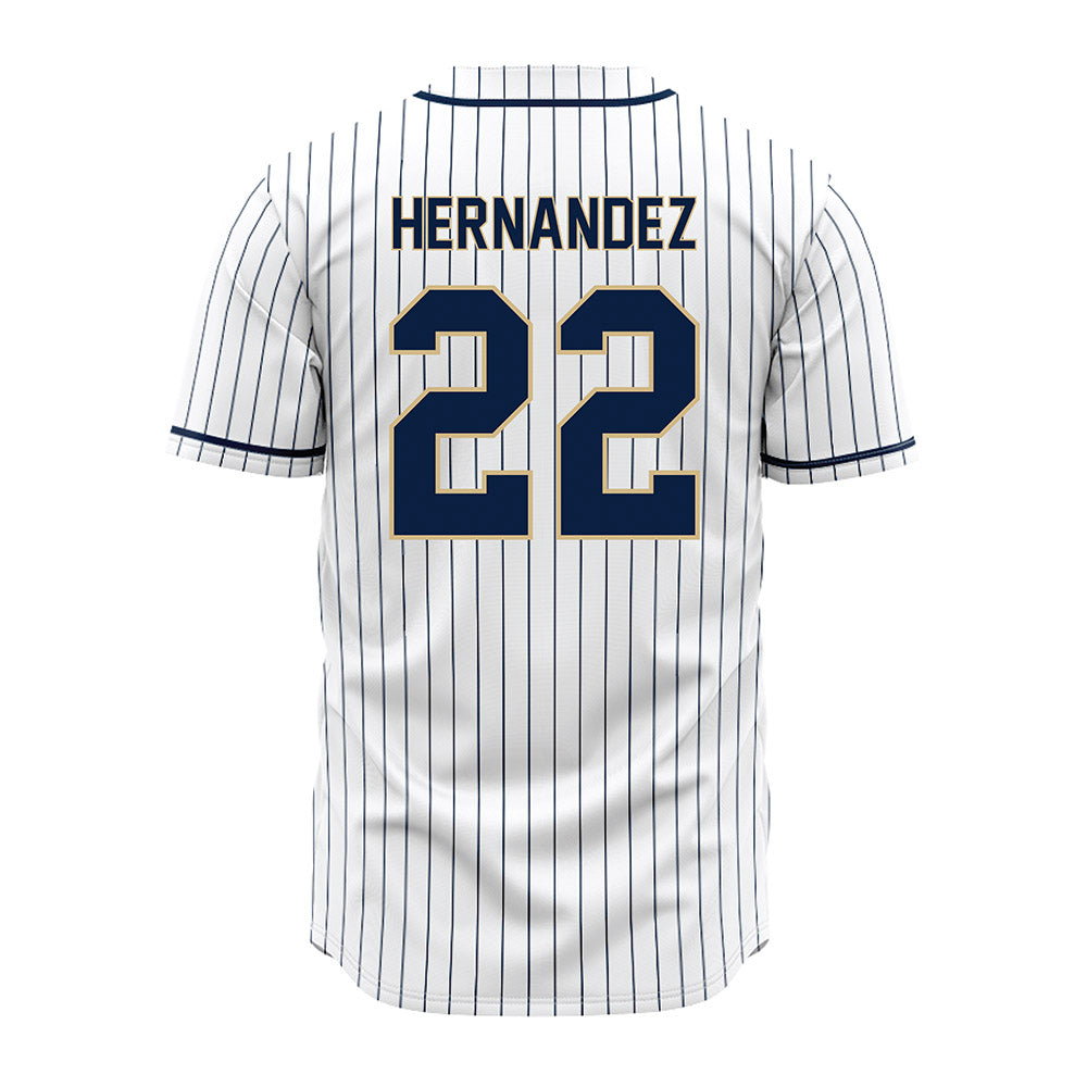 GWU - NCAA Softball : Madilyn Hernandez - White Pinstripe Jersey-1