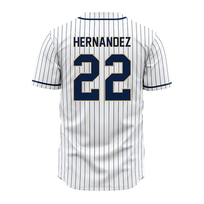 GWU - NCAA Softball : Madilyn Hernandez - White Pinstripe Jersey-1