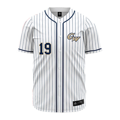 GWU - NCAA Softball : Katie Hendrickson - White Pinstripe Jersey-0