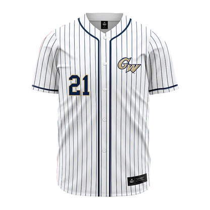 GWU - NCAA Softball : Isabella Ruby - White Pinstripe Jersey-0