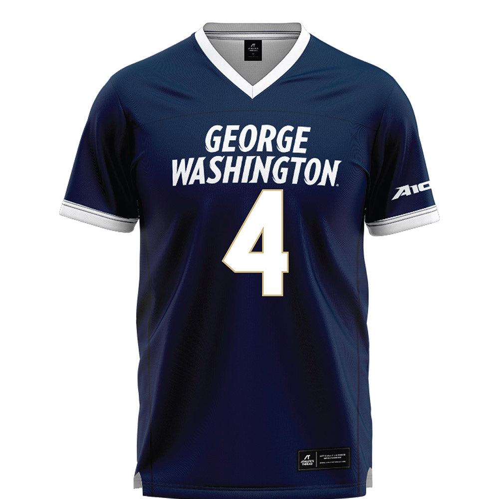 GWU - NCAA Women's Lacrosse : Katie Hipp - Navy Lacrosse Jersey-0