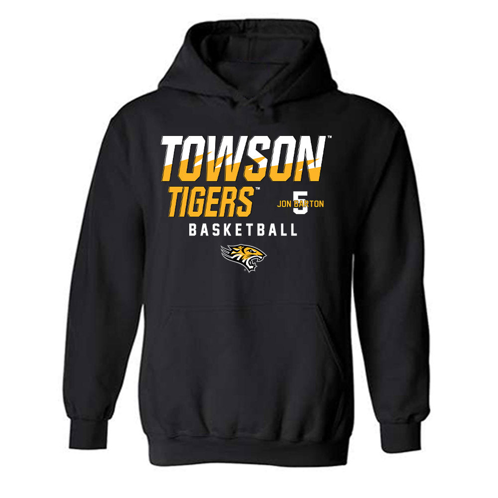 Towson - NCAA Men's Basketball : Jon Barton - Classic Fashion Shersey Hooded Sweatshirt-0