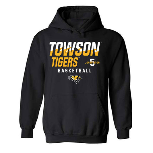 Towson - NCAA Men's Basketball : Jon Barton - Classic Fashion Shersey Hooded Sweatshirt-0