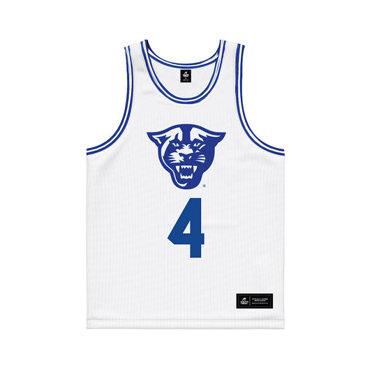 Georgia State - NCAA Men's Basketball : Trey Scott - White Basketball Jersey-0