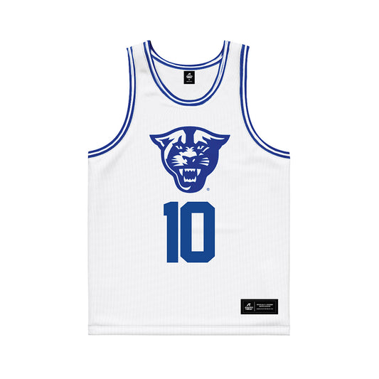 Georgia State - NCAA Men's Basketball : Jelani Hamilton - White Basketball Jersey-0