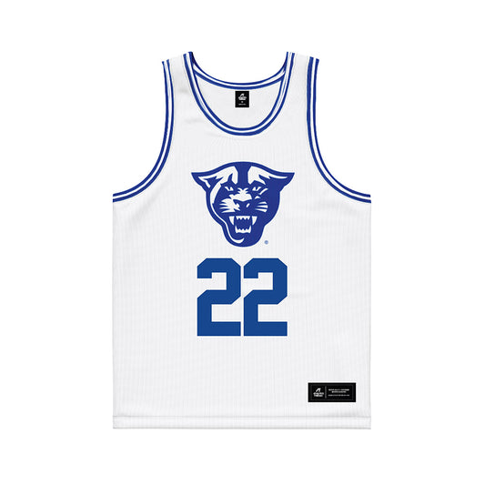 Georgia State - NCAA Men's Basketball : Malachi Brown - White Basketball Jersey-0