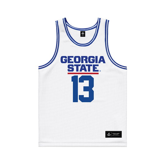 Georgia State - NCAA Women's Basketball : Cheyenne Holloman - White Basketball Jersey-0