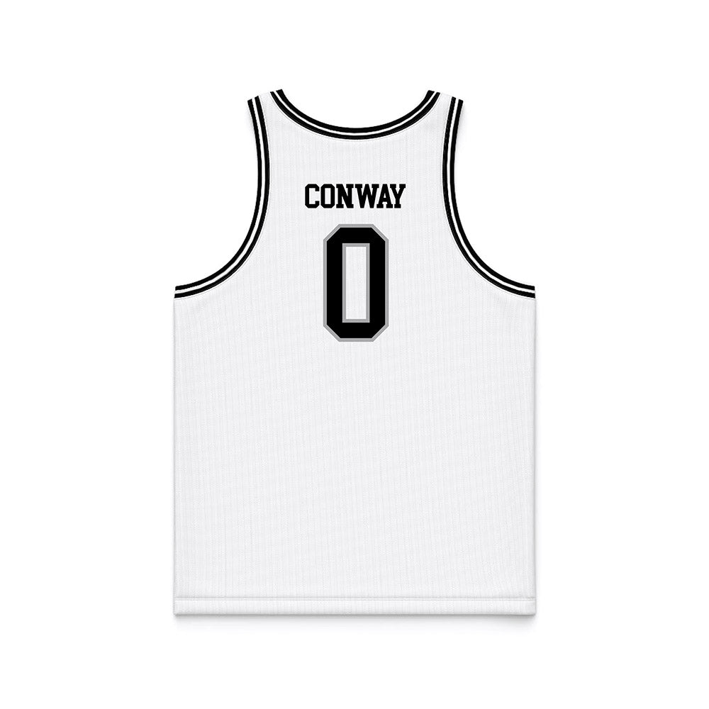 Towson - NCAA Men's Basketball : Ryan Conway - white Basketball Jersey-1