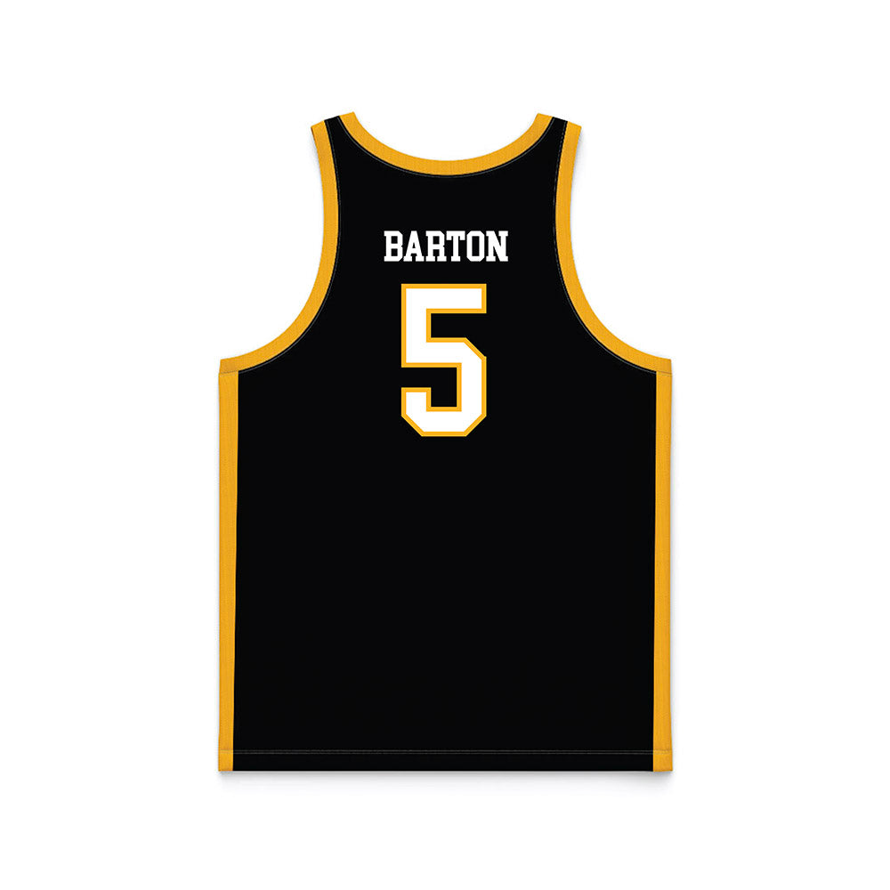 Towson - NCAA Men's Basketball : Jon Barton - black Basketball Jersey-1