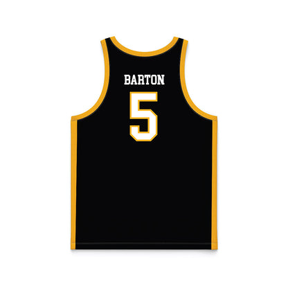 Towson - NCAA Men's Basketball : Jon Barton - black Basketball Jersey-1