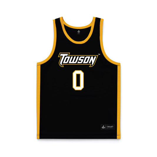 Towson - NCAA Men's Basketball : Ryan Conway - black Basketball Jersey-0