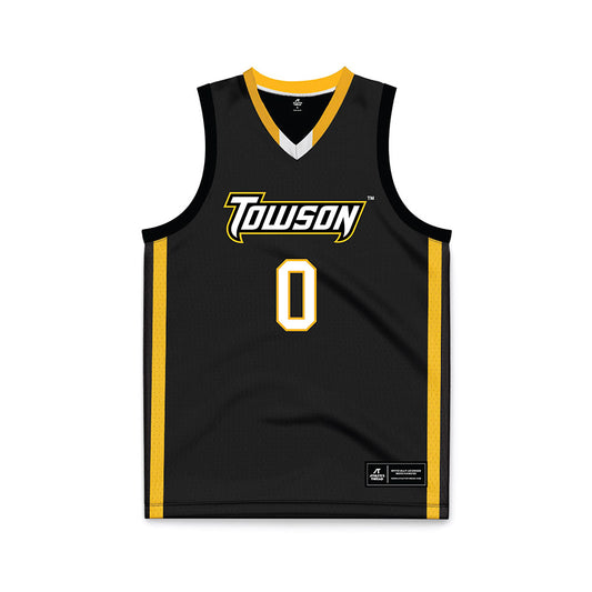 Towson - NCAA Women's Basketball : Masyn Marchbanks - Black Basketball Jersey-0