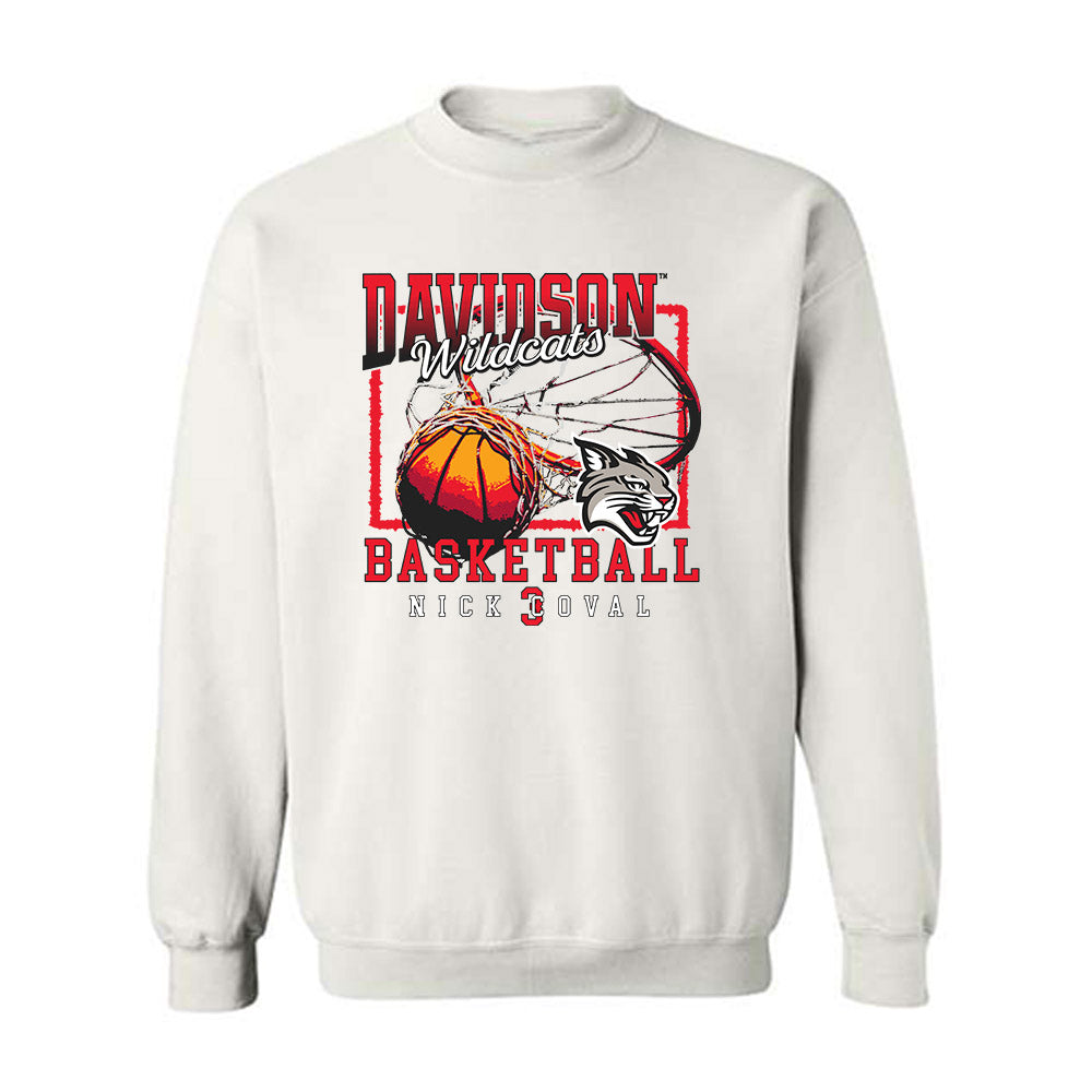 Davidson - NCAA Men's Basketball : Nick Coval - Classic Fashion Shersey Crewneck Sweatshirt