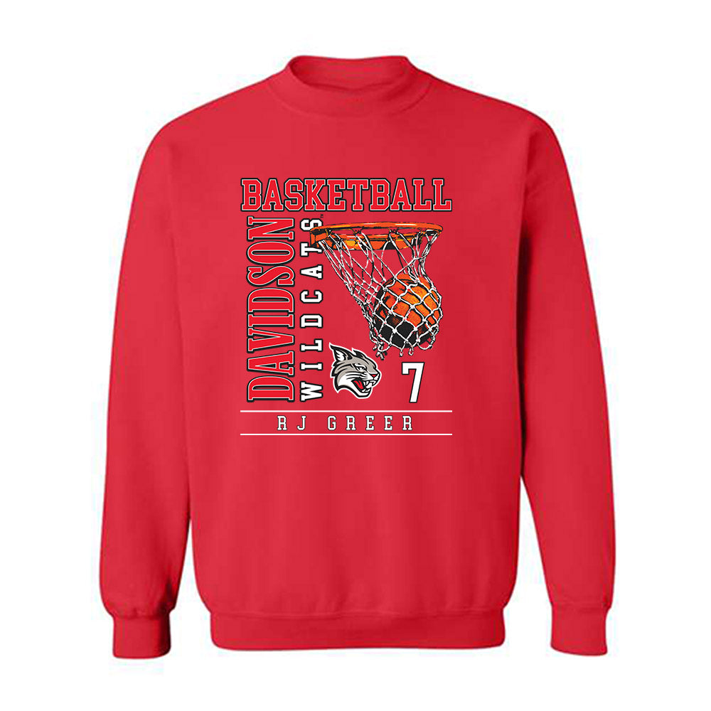 Davidson - NCAA Men's Basketball : RJ Greer - Classic Fashion Shersey Crewneck Sweatshirt-0