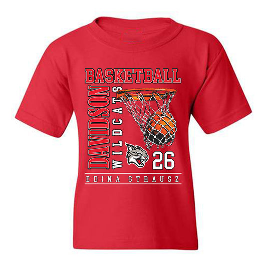 Davidson - NCAA Women's Basketball : Edina Strausz - Classic Fashion Shersey Youth T-Shirt