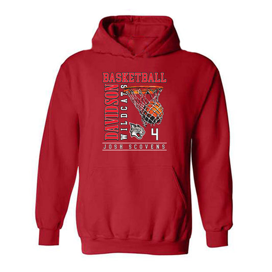 Davidson - NCAA Men's Basketball : Josh Scovens - Classic Fashion Shersey Hooded Sweatshirt-0