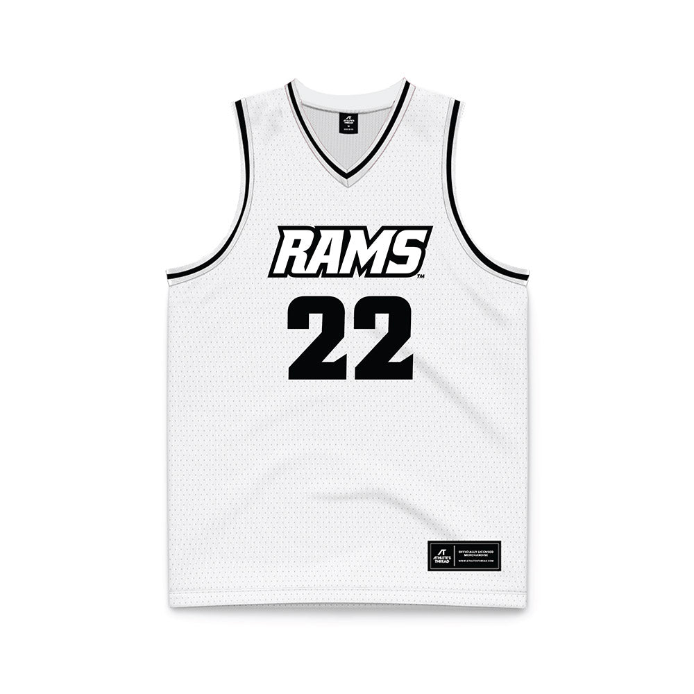 VCU - NCAA Men's Basketball : Joseph Bamisile - White Basketball Jersey-0