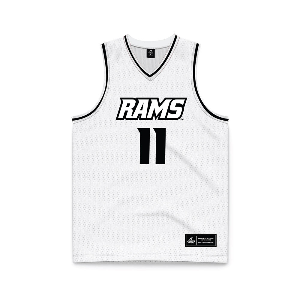 VCU - NCAA Men's Basketball : Max Shulga - White Basketball Jersey-0