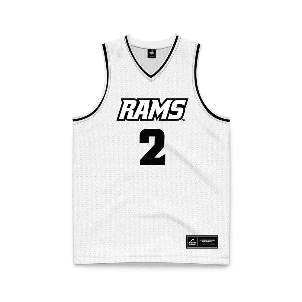 VCU - NCAA Men's Basketball : Jadrian Tracey - White Basketball Jersey-0
