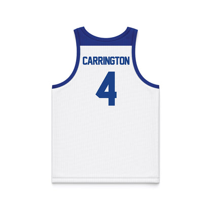 Tulsa - NCAA Men's Basketball : Braeden Carrington - Blue Basketball Jersey-1