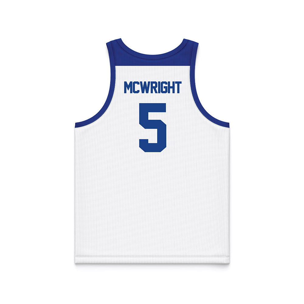 Tulsa - NCAA Men's Basketball : Jesaiah McWright - Blue Basketball Jersey-1