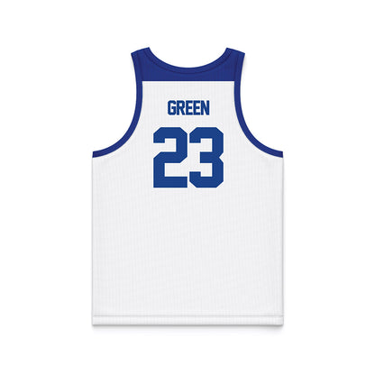 Tulsa - NCAA Men's Basketball : David Green - Blue Basketball Jersey-1