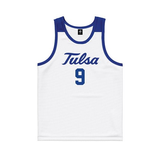 Tulsa - NCAA Men's Basketball : Tyler Behrend - Blue Basketball Jersey