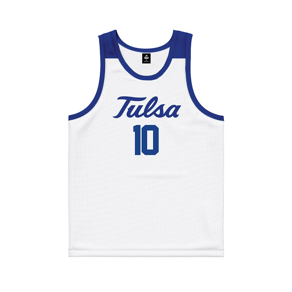 Tulsa - NCAA Men's Basketball : Tylen Riley - Blue Basketball Jersey-0