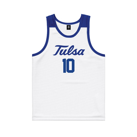 Tulsa - NCAA Men's Basketball : Tylen Riley - Blue Basketball Jersey-0