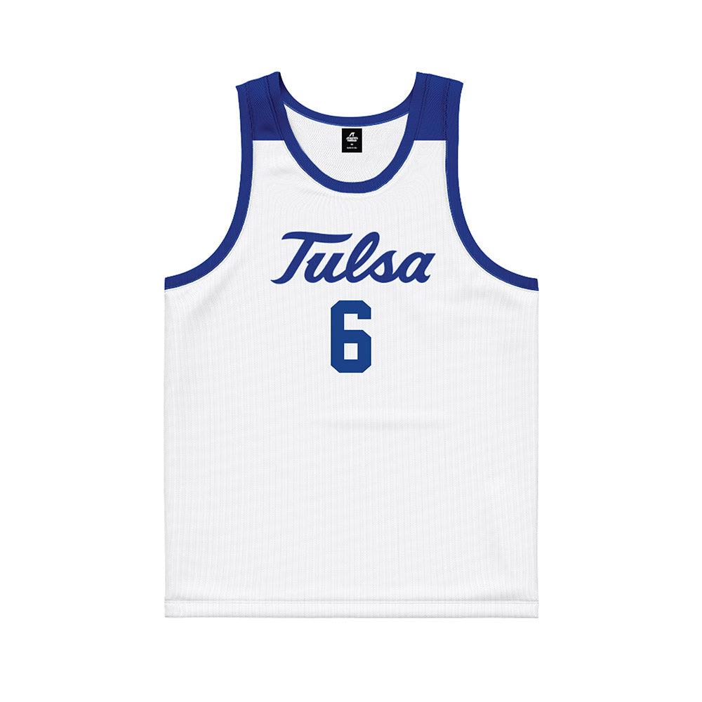 Tulsa - NCAA Men's Basketball : Romad Dean - Blue Basketball Jersey-0