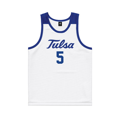 Tulsa - NCAA Men's Basketball : Jesaiah McWright - Blue Basketball Jersey-0