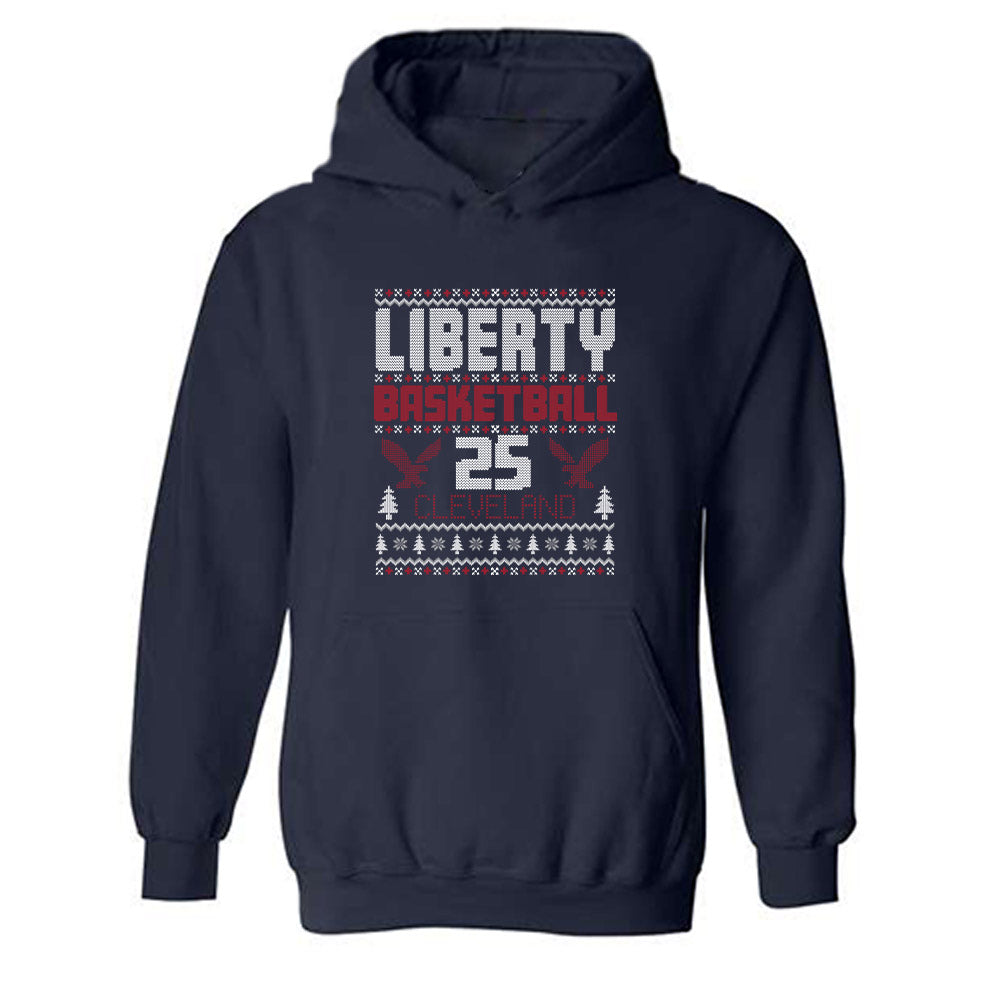 Liberty - NCAA Men's Basketball : Zach Cleveland - Classic Fashion Shersey Hooded Sweatshirt-0