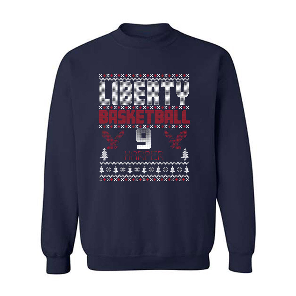 Liberty - NCAA Men's Basketball : JJ Harper - Classic Fashion Shersey Crewneck Sweatshirt-0