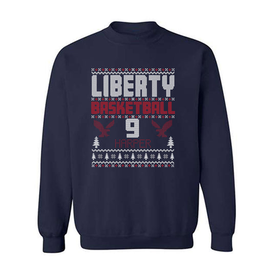 Liberty - NCAA Men's Basketball : JJ Harper - Classic Fashion Shersey Crewneck Sweatshirt-0